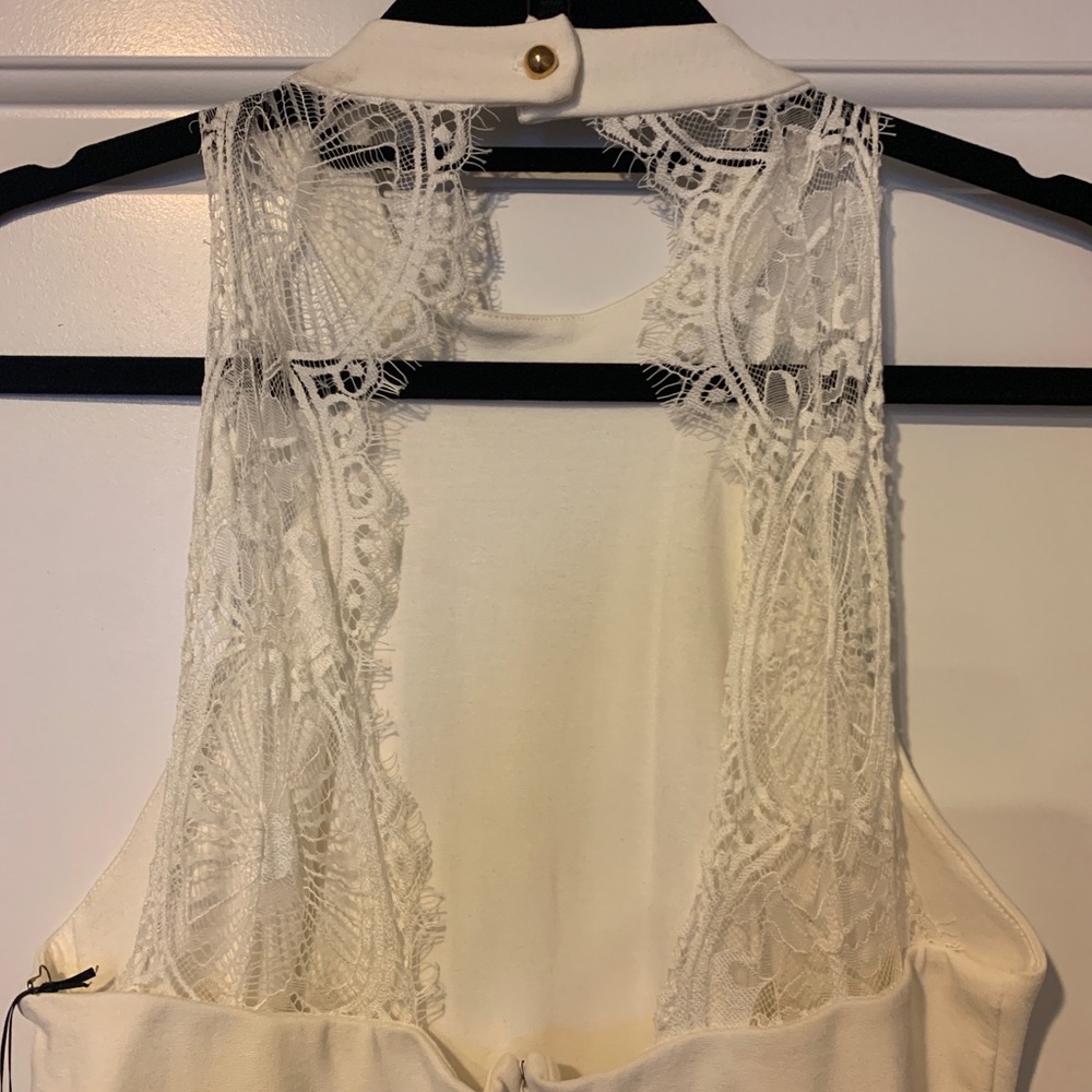 Lulus white dress with lace back —new with tags!!